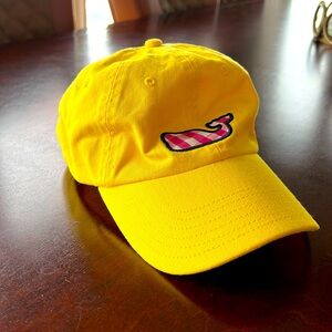 Vineyard Vines baseball cap/hat ~ yellow with pink gingham ~ NWT
